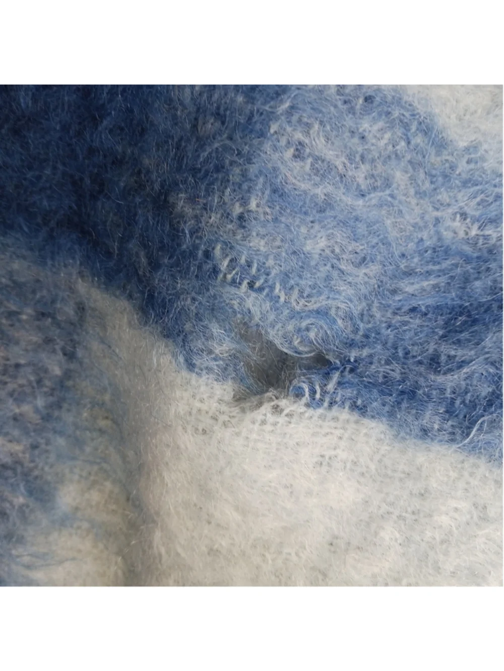 Craig-Na-Creidhe Mohair Blanket Blue Plaid 4x6